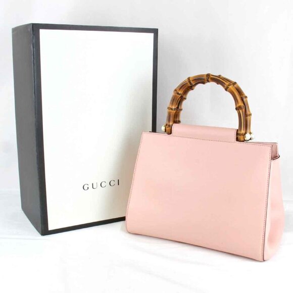 GUCCI Pink Leather Bamboo Bag - Picture 10 of 10